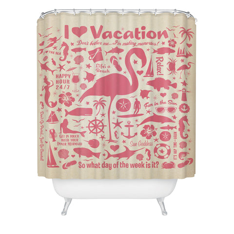 Anderson Design Group Flamingo Pattern Shower Curtain