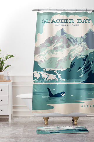 Anderson Design Group Glacier Bay Shower Curtain And Mat