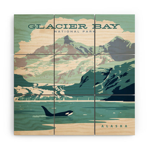 Anderson Design Group Glacier Bay Wood Wall Mural