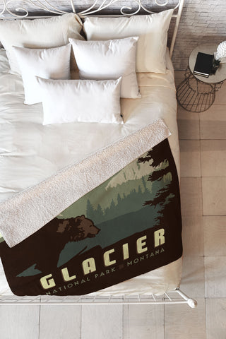 Anderson Design Group Glacier National Park Fleece Throw Blanket
