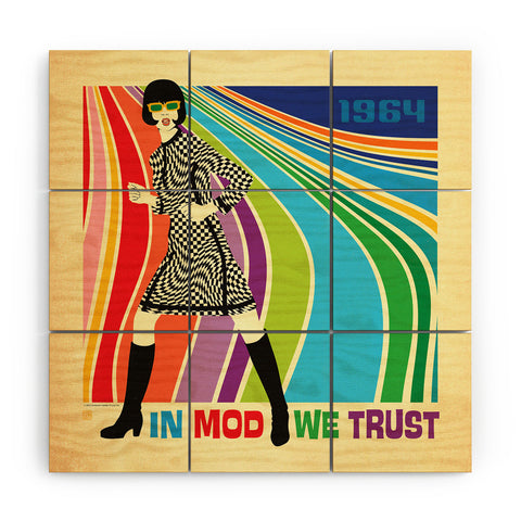 Anderson Design Group Go Go Dancer Wood Wall Mural