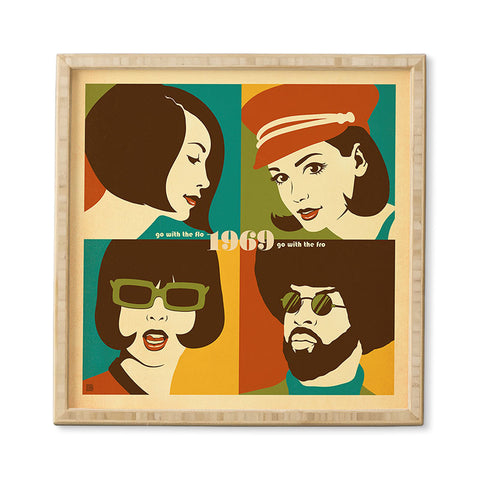 Anderson Design Group Go With The Flo Fro Framed Wall Art