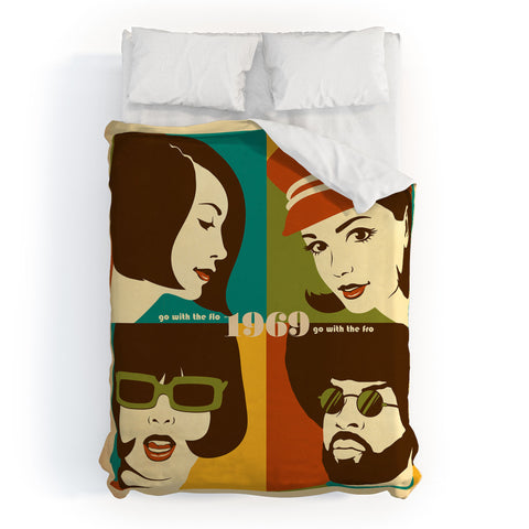 Anderson Design Group Go With The Flo Fro Duvet Cover