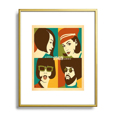 Anderson Design Group Go With The Flo Fro Metal Framed Art Print