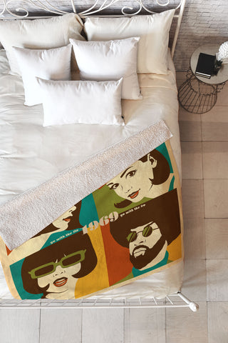 Anderson Design Group Go With The Flo Fro Fleece Throw Blanket