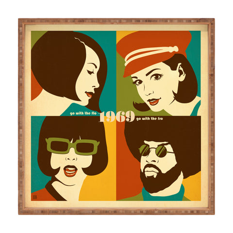 Anderson Design Group Go With The Flo Fro Square Tray