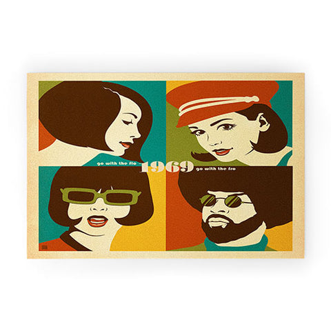 Anderson Design Group Go With The Flo Fro Welcome Mat