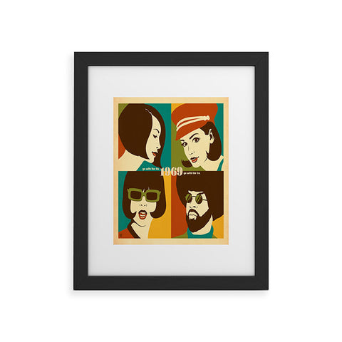 Anderson Design Group Go With The Flo Fro Framed Art Print