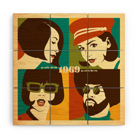 Anderson Design Group Go With The Flo Fro Wood Wall Mural