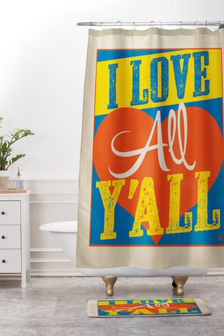 Anderson Design Group I Love All Yall Shower Curtain And Mat