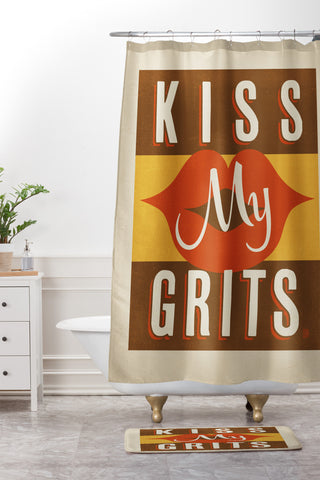 Anderson Design Group Kiss My Grits Shower Curtain And Mat
