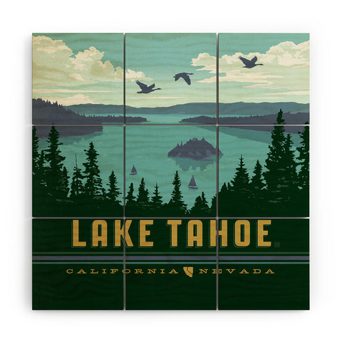 Anderson Design Group Lake Tahoe Wood Wall Mural