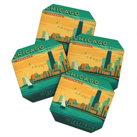 Anderson Design Group Lakefront Chicago Coaster Set