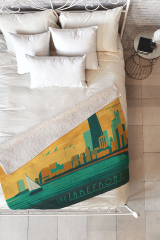 Anderson Design Group Lakefront Chicago Fleece Throw Blanket