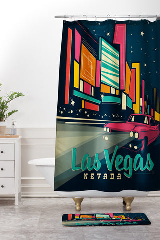 Anderson Design Group Las Vegas Shower Curtain And Mat