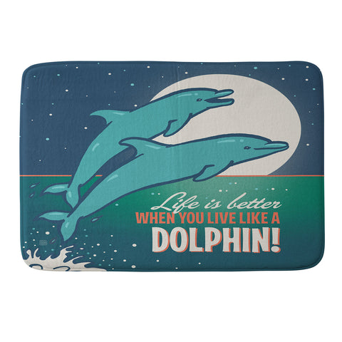 Anderson Design Group Live Like A Dolphin Memory Foam Bath Mat
