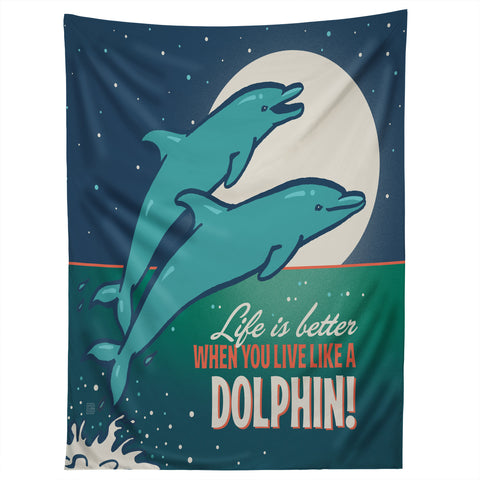 Anderson Design Group Live Like A Dolphin Tapestry