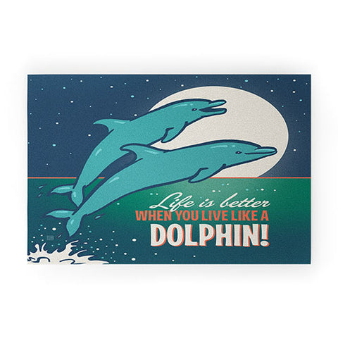 Anderson Design Group Live Like A Dolphin Welcome Mat