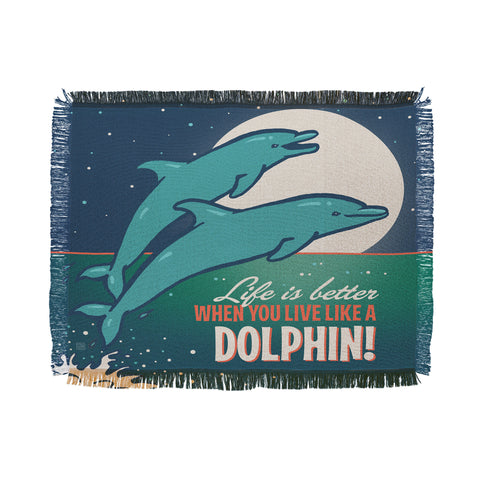 Anderson Design Group Live Like A Dolphin Throw Blanket