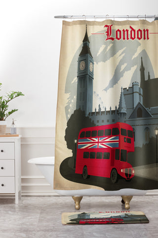 Anderson Design Group London Shower Curtain And Mat