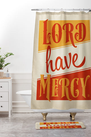 Anderson Design Group Lord Have Mercy Shower Curtain And Mat