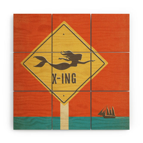 Anderson Design Group Mermaid X Ing Wood Wall Mural
