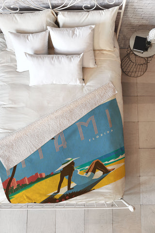 Anderson Design Group Miami Fleece Throw Blanket