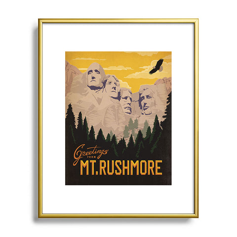 Anderson Design Group Mt Rushmore Metal Framed Art Print