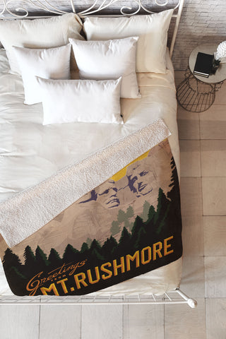 Anderson Design Group Mt Rushmore Fleece Throw Blanket