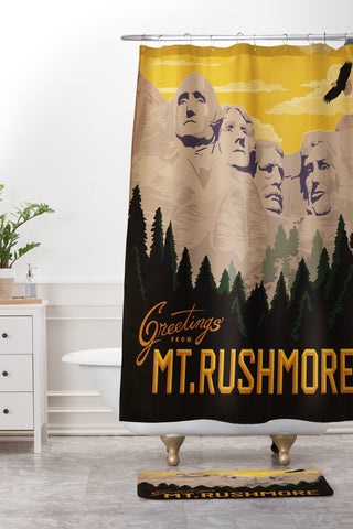 Anderson Design Group Mt Rushmore Shower Curtain And Mat
