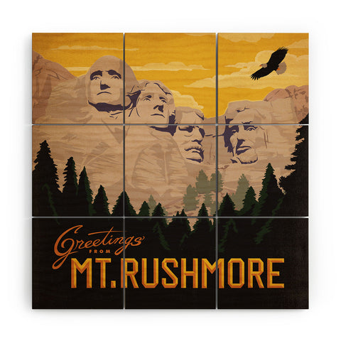 Anderson Design Group Mt Rushmore Wood Wall Mural