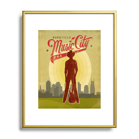 Anderson Design Group Music City Metal Framed Art Print