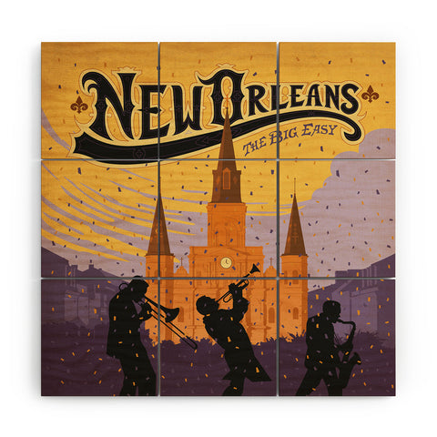 Anderson Design Group New Orleans 1 Wood Wall Mural