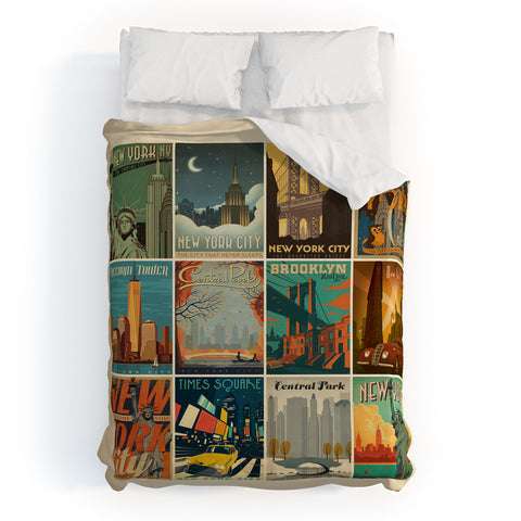 Anderson Design Group New York City Multi Image Print Duvet Cover