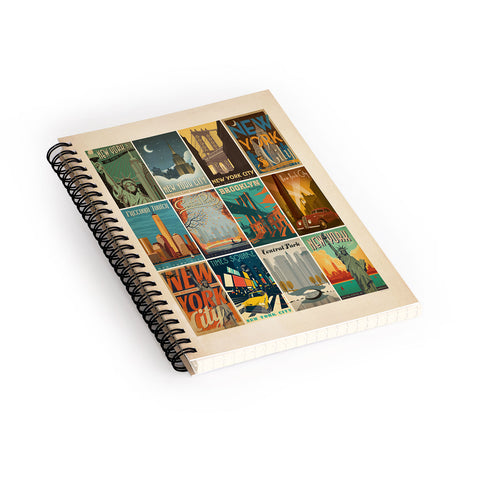 Anderson Design Group New York City Multi Image Print Spiral Notebook