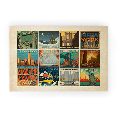Anderson Design Group New York City Multi Image Print Welcome Mat