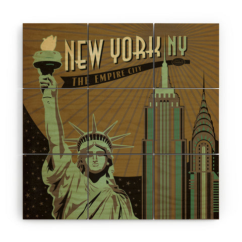 Anderson Design Group New York Wood Wall Mural