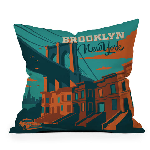 Anderson Design Group NYC Brooklyn Throw Pillow