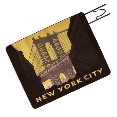 Anderson Design Group NYC Manhattan Bridge Picnic Blanket