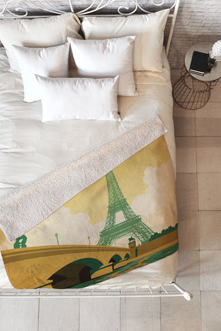 Anderson Design Group Paris Fleece Throw Blanket