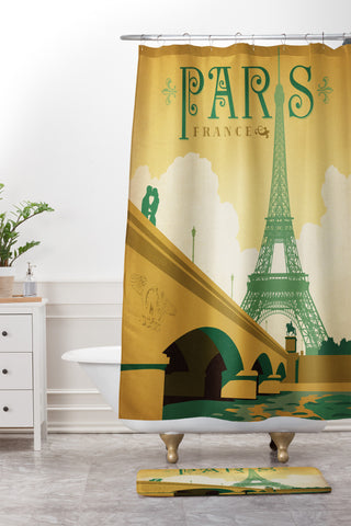 Anderson Design Group Paris Shower Curtain And Mat