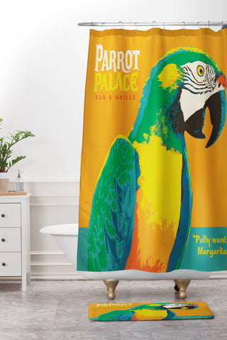 Anderson Design Group Parrot Palace Shower Curtain And Mat