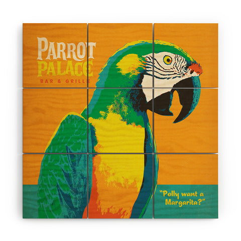 Anderson Design Group Parrot Palace Wood Wall Mural