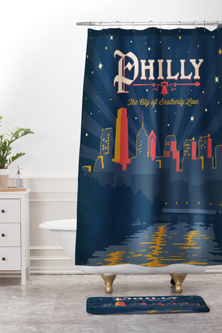 Anderson Design Group Philly Shower Curtain And Mat