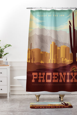 Anderson Design Group Phoenix Shower Curtain And Mat