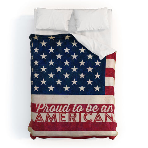 Anderson Design Group Proud To Be An American Flag Duvet Cover