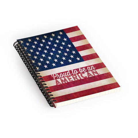 Anderson Design Group Proud To Be An American Flag Spiral Notebook