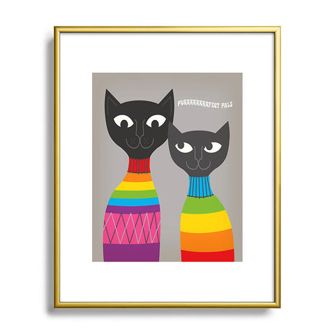 Anderson Design Group Rainbow Cats Metal Framed Art Print