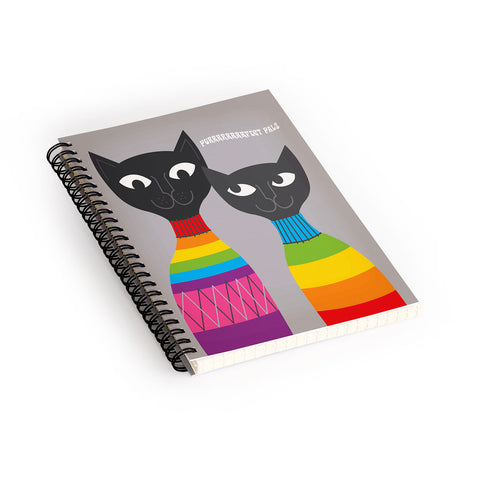 Anderson Design Group Rainbow Cats Spiral Notebook
