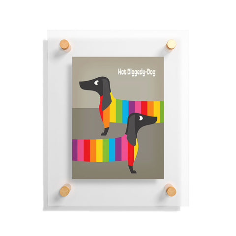Anderson Design Group Rainbow Dogs Floating Acrylic Print